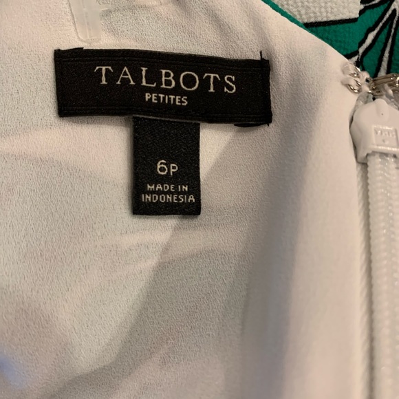 Talbots “ tropical print palms dress size 6P - Picture 8 of 10